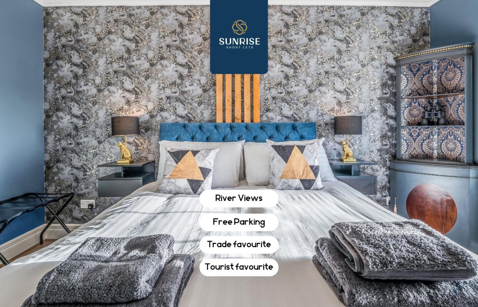 Presidential Apartment, Family Home, Luxury Bedrooms, 2 Rooms, 1 King Bed, 2 Single Beds, Free Wifi, Free Parking, Tourists, Business Travelers, Relocation, Beautiful River Views, - Long Stays, Invoice And Reduced Price Are Only Via Sunrise Short Let Dundee Exterior foto